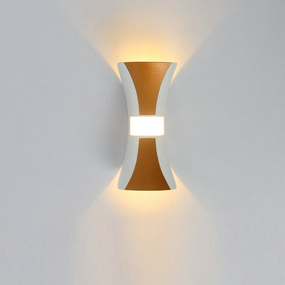 Outdoor Modern Rolled Edges Column LED Waterproof Wall Sconce Lamp