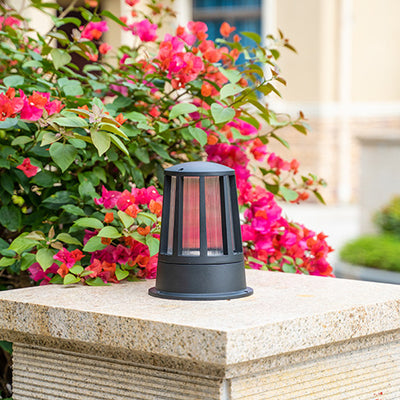 Contemporary Industrial Aluminum Acrylic Waterproof 1-Light Post Light Lawn Landscape Light For Outdoor Patio