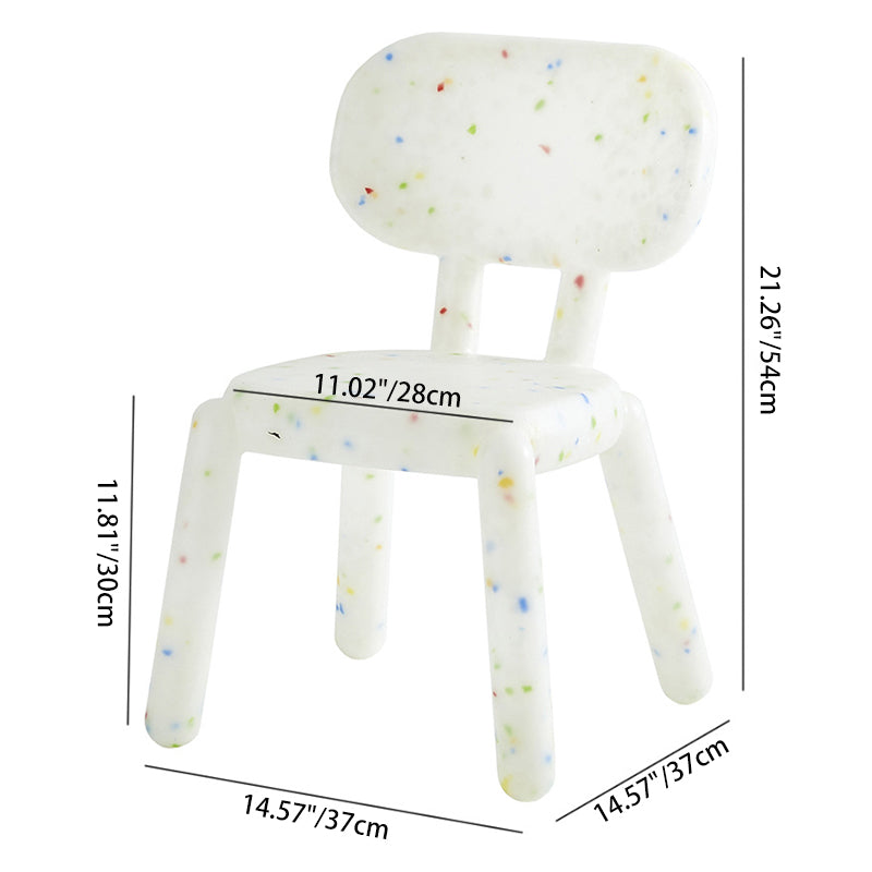 Contemporary Nordic Square Plastic Cartoon Low Stool For Living Room