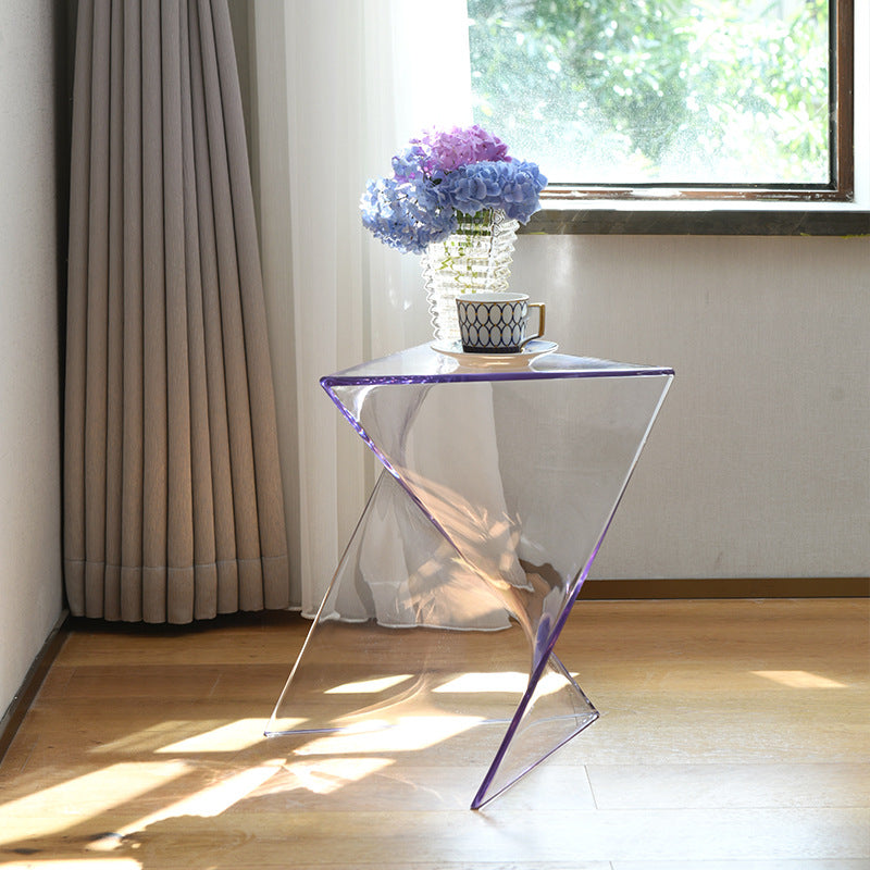 Modern Minimalist Irregular Triangle Plastic End Table For Living Room