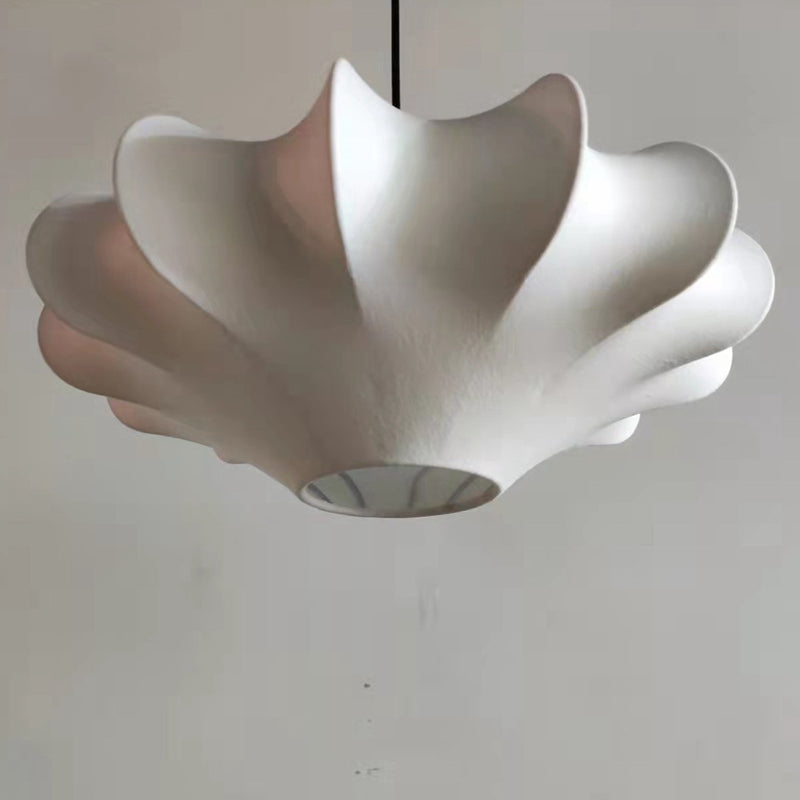 Lampe suspendue nordique simple en soie forgée à 1 lumière 