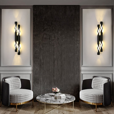 Modern Luxury Cylindrical Iron Acrylic 4-Light Wall Sconce Lamp