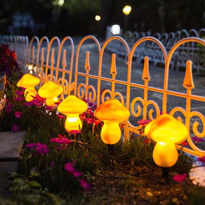 Solar Outdoor Resin Mushroom LED Garden Ground Insert Decorative Landscape Light