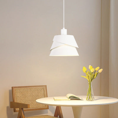 Modern Minimalist Round Iron 1-Light Pendant Light For Living Room