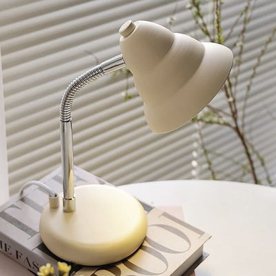 Contemporary Retro Adjustable Cone USB Iron 1-Light Table Lamp For Bedroom