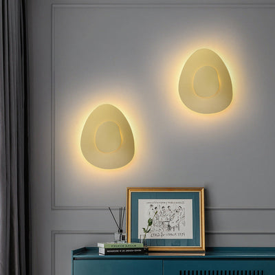 Contemporary Nordic Hardware Oval Shade LED Wall Sconce Lamp For Living Room