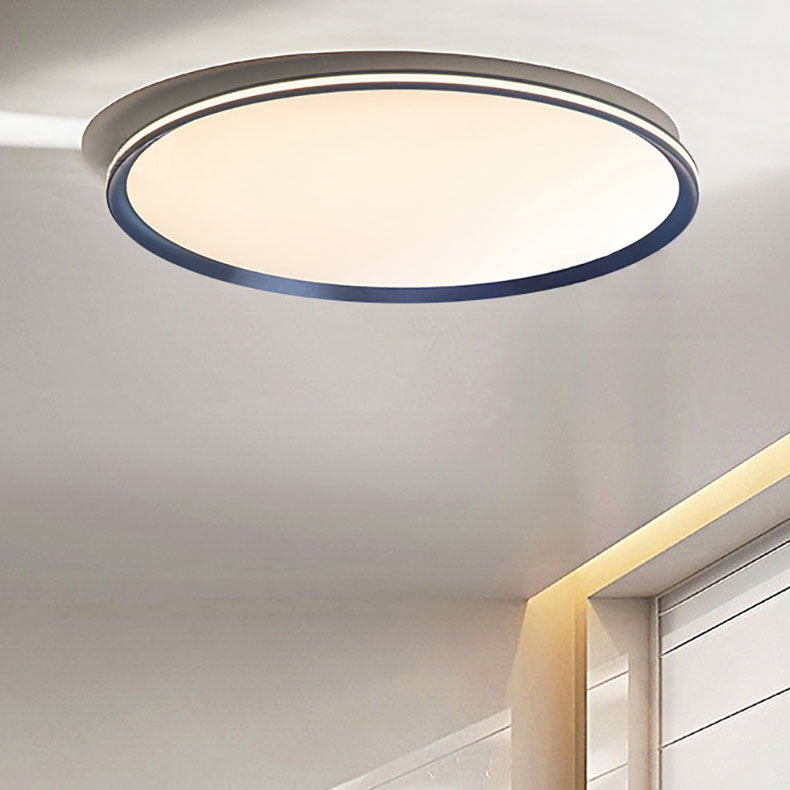 Modern Minimalist Round Acrylic LED Flush Mount Ceiling Light For Bedroom