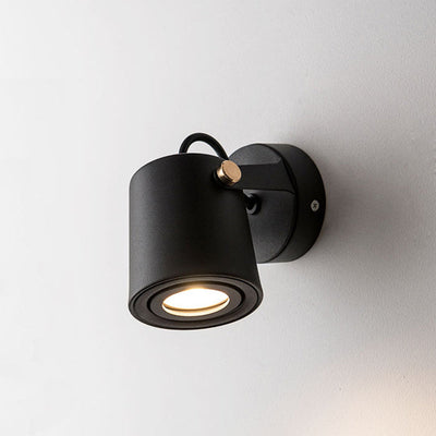 Modern Minimalist Rotatable Cylinder Iron 1-Light Wall Sconce Lamp For Living Room