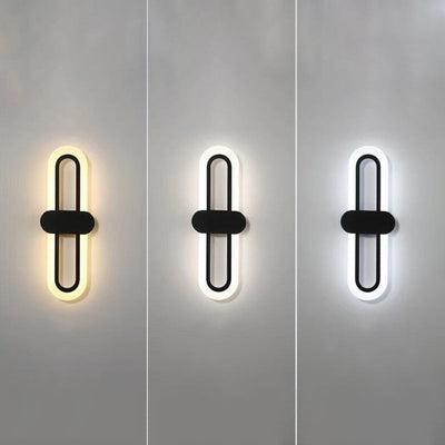 Contemporary Simplicity Oval Iron Acrylic LED Wall Sconce Lamp For Living Room