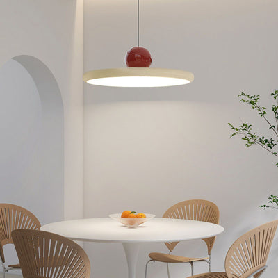 Soucoupe volante ronde scandinave contemporaine, suspension LED en fer acrylique pour salon 