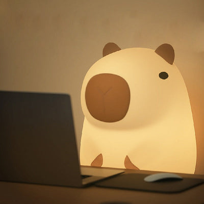 Contemporary Creative Guinea Pig Silicone PC ABS LED Table Lamp For Bedroom