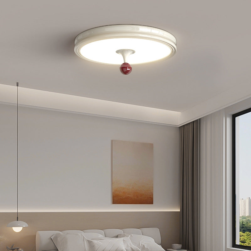 Modern Minimalist Round Dome Iron Acrylic LED Flush Mount Ceiling Light For Living Room