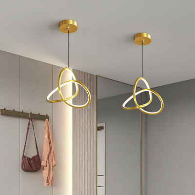 Modern Minimalist Triangular Ring-Shaped Aluminum Silicone LED Pendant Light