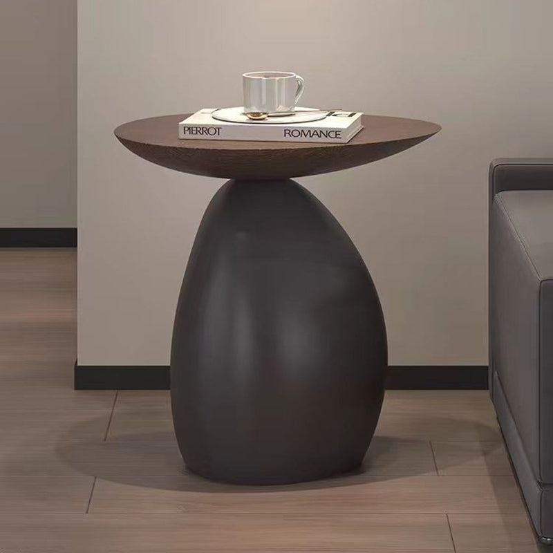 Contemporary Simplicity Geometric Round Resin Coffee Table For Living Room