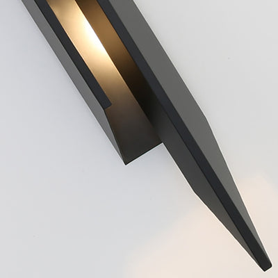 Modern Minimalist Rectangular Triangle Iron 2-Light Wall Sconce Lamp For Bedroom