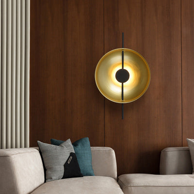 Modern Luxury Iron Round LED Wall Sconce Lamp For Living Room