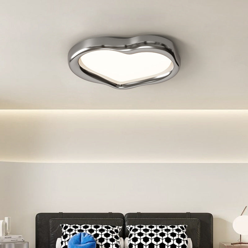 Modern Minimalist Heart Resin Acrylic LED Flush Mount Ceiling Light For Bedroom