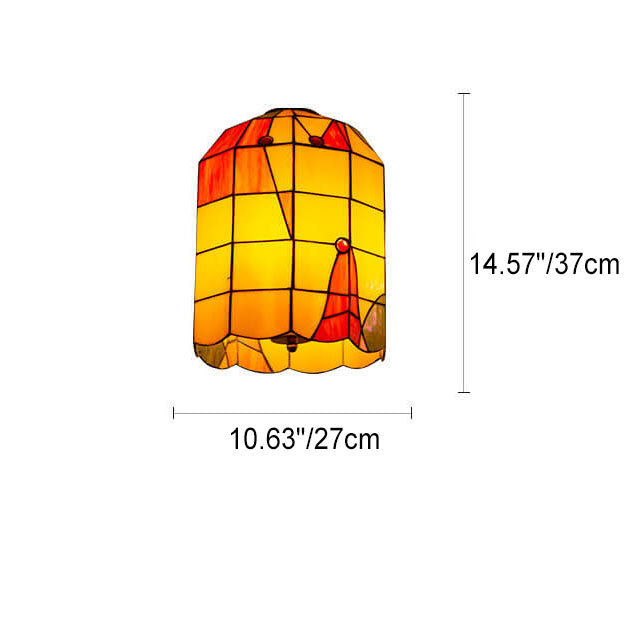 Antike 1-flammige Pendelleuchte aus massivem Pergament in Regenschirmform 