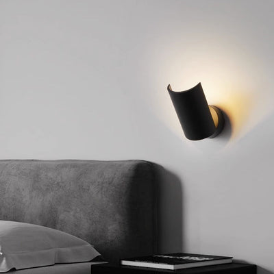 Modern Minimalist Half Circle Rotatable Aluminum LED Wall Sconce Lamp For Bedroom