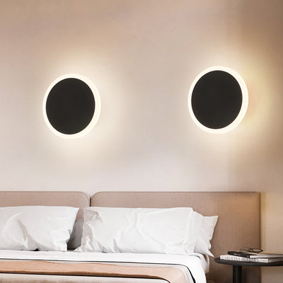 Modern Simplicity Rotatable Round Iron Acrylic LED Wall Sconce Lamp For Bedroom