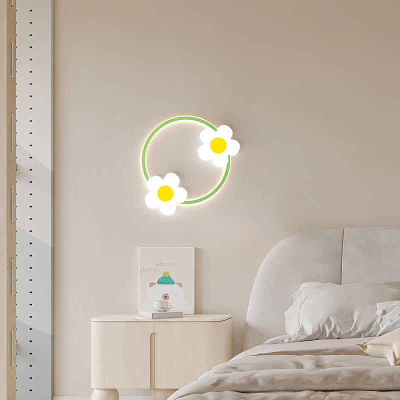 Modern Minimalist Iron Sunflower Acrylic LED Wall Sconce Lamp