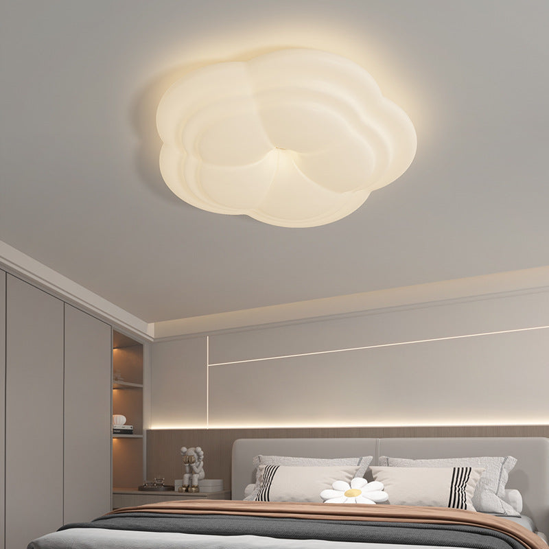 Modern Minimalist Petal Iron Acrylic LED Flush Mount Ceiling Light For Bedroom