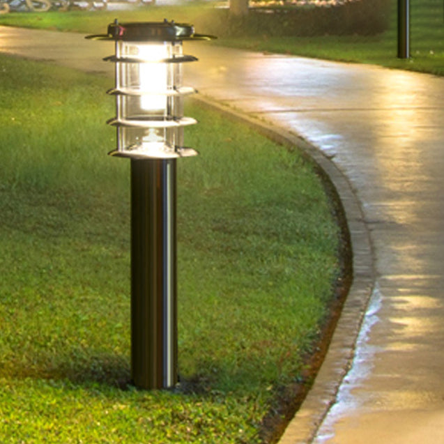 Contemporary Industrial Stainless Steel Solar Waterproof LED Lawn Light For Outdoor Patio