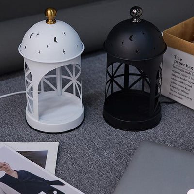 Contemporary Creative Castle Metal 1-Light Aroma Melting Wax Table Lamp For Bedroom