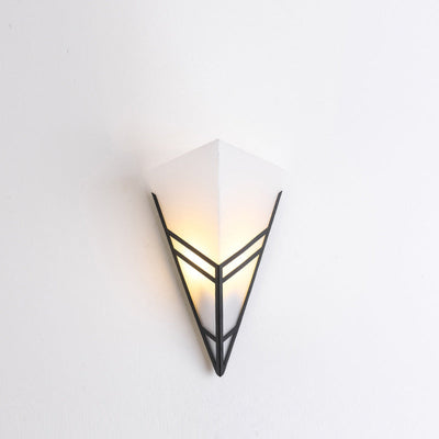 Contemporary Nordic Iron Acrylic Inverted Triangle 1-Light Wall Sconce Lamp For Living Room