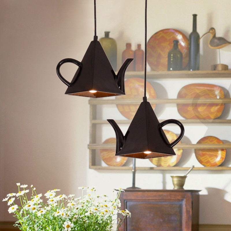 Contemporary Creative Teacup Teapot Resin 1-Light Pendant Light For Living Room