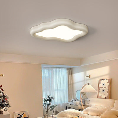 Modern Minimalist Cloud Iron LED Flush Mount Ceiling Light For Living Room