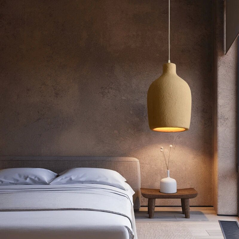 Contemporary Scandinavian Prismatic Round High Density Polystyrene 1-Light Pendant Light For Bedroom