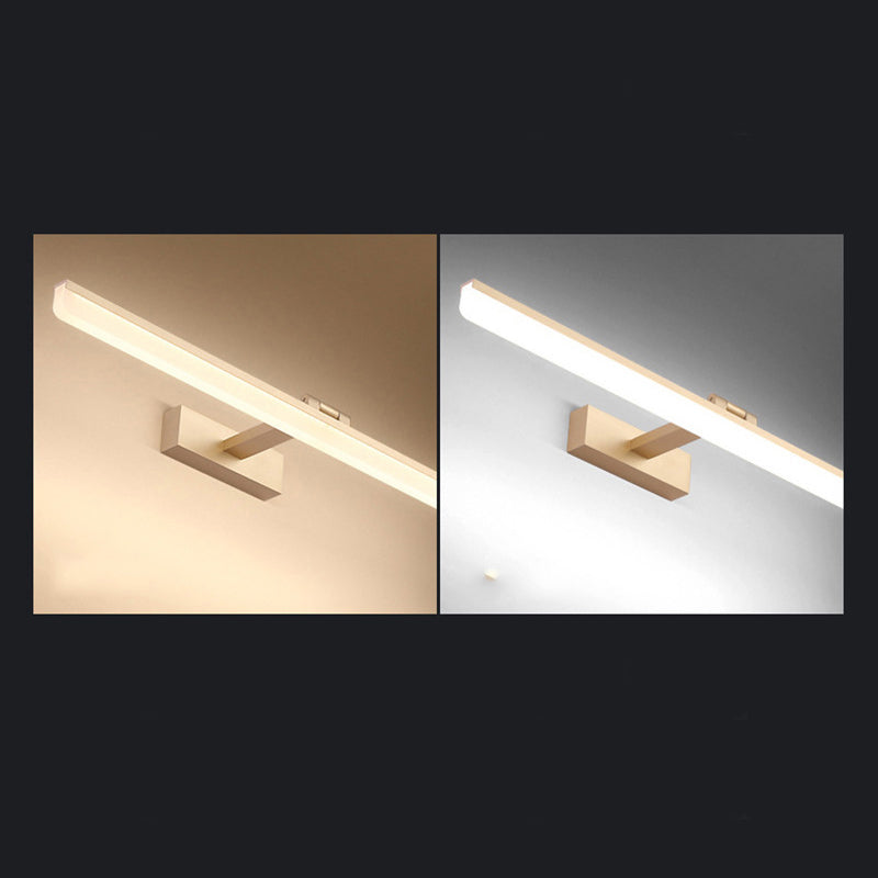 Modern Minimalist Long Aluminium Acrylic LED Vanity Light Wall Sconce Lamp For Bedroom