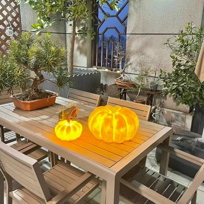 Modern Art Deco Solar Waterproof Resin Pumpkin LED Landscape Lighting Outdoor Light For Garden