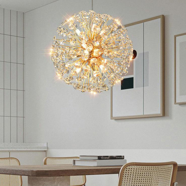 Modern Luxury Crystal Ring Strip 9/12/16/20/28-Light Chandelier For Dining Room