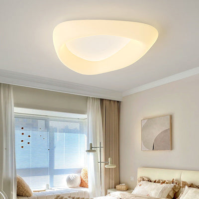 Modern Minimalist PE Cookie Cloud Shape Iron LED Flush Mount Ceiling Light For Bedroom