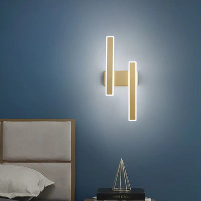 Modern Minimalist Geometric Strip Acrylic Hardware LED Wall Sconce Lamp For Bedroom