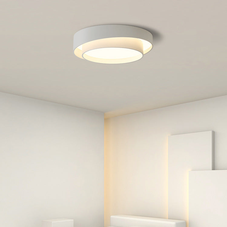 Contemporary Simplicity Two-layer Circle Shade Iron LED Flush Mount Ceiling Light For Living Room