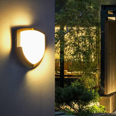 Creative Acrylic Heart Shield Diamond Shape LED Outdoor Waterproof Wall Sconce Lamp