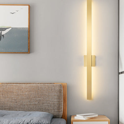 Modern Minimalist Long Strip Iron Acrylic LED Wall Sconce Lamp For Living Room