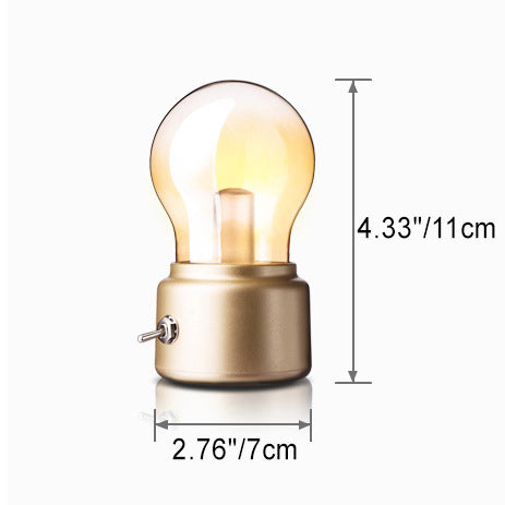 Contemporary Retro Bulb Ball ABS USB LED Table Lamp For Bedroom