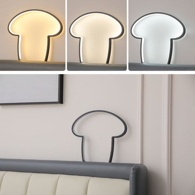 Contemporary Creative Line Mushroom Aluminum Silicone USB LED Table Lamp For Bedroom