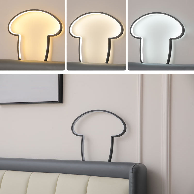 Contemporary Creative Line Mushroom Aluminum Silicone USB LED Table Lamp For Bedroom