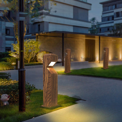 Traditional Chinese Waterproof Steel Aluminum Irregular Column LED Landscape Lighting Outdoor Light For Garden