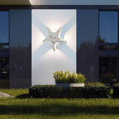 Contemporary Simplicity Aluminum Starfish Design LED Waterproof Wall Sconce Lamp For Outdoor Patio