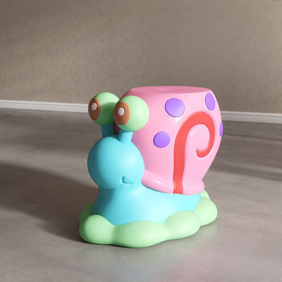 Contemporary Creative Cartoon Snail Design Resin Low Stool For Living Room