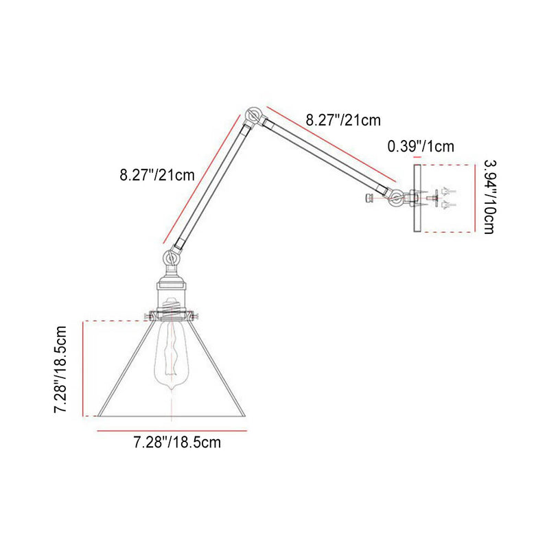 Moderne minimalistische drehbare LED-Wandleuchte