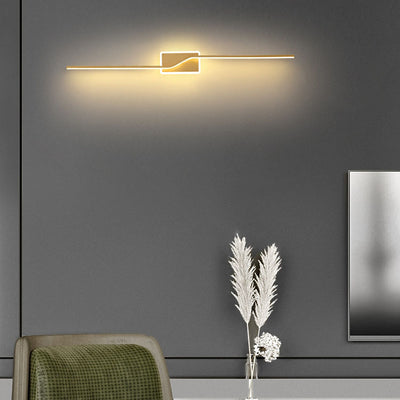 Modern Minimalist Bar Aluminum Silicone Acrylic LED Wall Sconce Lamp For Living Room