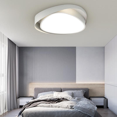 Contemporary Simplicity Iron Acrylic Round Shade LED Flush Mount Ceiling Light For Bedroom