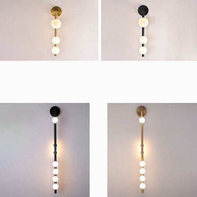 Modern Simplicity Iron Glass Ball 3/5/7-Light Wall Sconce Lamp For Living Room